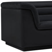 Cascade Velvet Upholstered Fabric Upholstered Chair in Black - 192Black-C