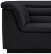 Cascade Velvet Upholstered Fabric Upholstered Chair in Black - 192Black-C