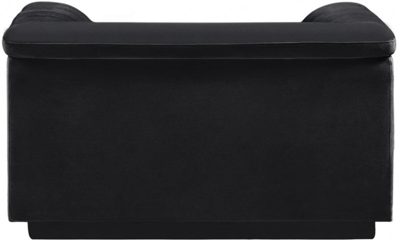 Cascade Velvet Upholstered Fabric Upholstered Chair in Black - 192Black-C