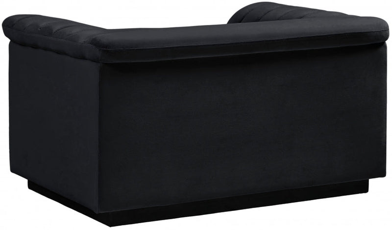 Cascade Velvet Upholstered Fabric Upholstered Chair in Black - 192Black-C