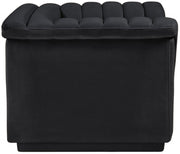 Cascade Velvet Upholstered Fabric Upholstered Chair in Black - 192Black-C