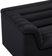 Cascade Velvet Upholstered Fabric Upholstered Chair in Black - 192Black-C