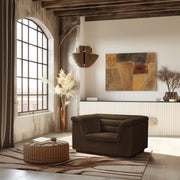 Cascade Velvet Upholstered Fabric Upholstered Chair in Brown - 192Brown-C