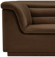 Cascade Velvet Upholstered Fabric Upholstered Chair in Brown - 192Brown-C