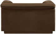 Cascade Velvet Upholstered Fabric Upholstered Chair in Brown - 192Brown-C