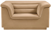 Cascade Velvet Upholstered Fabric Upholstered Chair in Camel - 192Camel-C