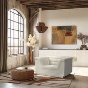 Cascade Velvet Upholstered Fabric Upholstered Chair in Cream - 192Cream-C