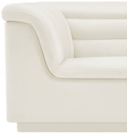 Cascade Velvet Upholstered Fabric Upholstered Chair in Cream - 192Cream-C