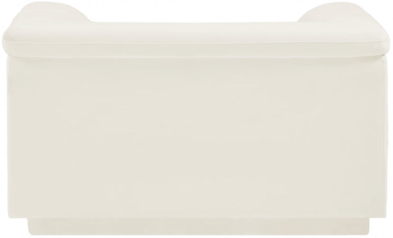 Cascade Velvet Upholstered Fabric Upholstered Chair in Cream - 192Cream-C