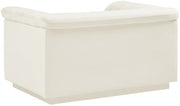 Cascade Velvet Upholstered Fabric Upholstered Chair in Cream - 192Cream-C