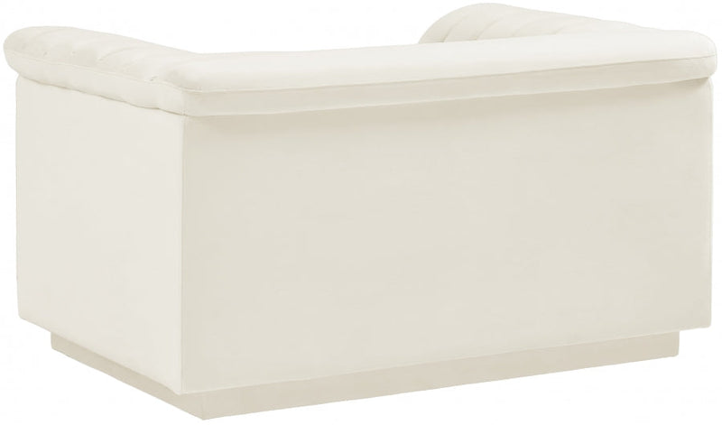 Cascade Velvet Upholstered Fabric Upholstered Chair in Cream - 192Cream-C