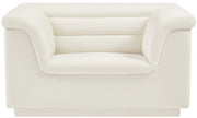 Cascade Velvet Upholstered Fabric Upholstered Chair in Cream - 192Cream-C