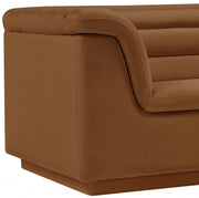 Cascade Velvet Upholstered Fabric Upholstered Chair in Saddle - 192Saddle-C