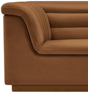 Cascade Velvet Upholstered Fabric Upholstered Chair in Saddle - 192Saddle-C
