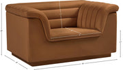 Cascade Velvet Upholstered Fabric Upholstered Chair in Saddle - 192Saddle-C