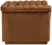 Cascade Velvet Upholstered Fabric Upholstered Chair in Saddle - 192Saddle-C