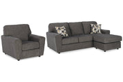 Cascilla Slate Sofa Chaise and Chair - Gate FurnitureSectional
