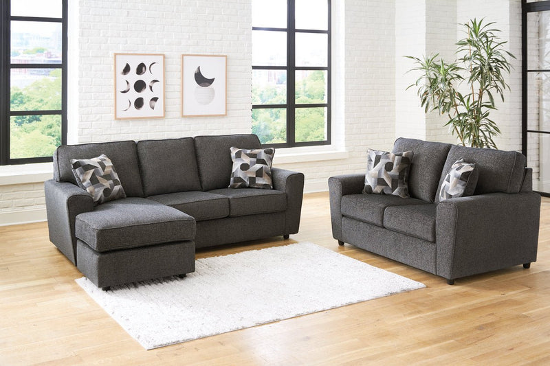 Cascilla Slate Sofa Chaise and Loveseat - Gate FurnitureSectional