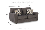 Cascilla Slate Sofa Chaise and Loveseat - Gate FurnitureSectional