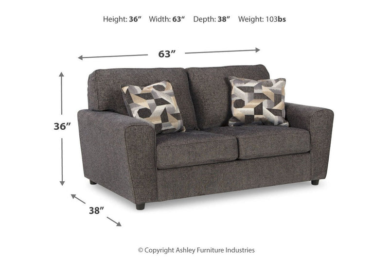 Cascilla Slate Sofa Chaise and Loveseat - Gate FurnitureSectional