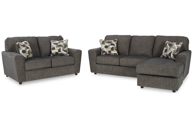 Cascilla Slate Sofa Chaise and Loveseat - Gate FurnitureSectional