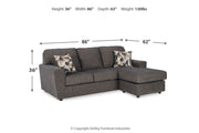 Cascilla Slate Sofa Chaise and Loveseat - Gate FurnitureSectional