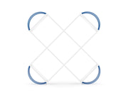 Case Bookcase in White - Blue - 711-CAS-BC-RF170406