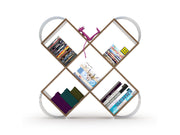Case Bookcase in White - Blue - 711-CAS-BC-RF170406