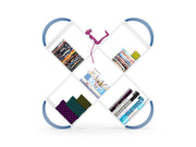 Case Bookcase in White - Blue - 711-CAS-BC-RF170406