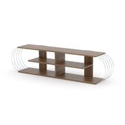 Case Tv Stand Walnut-Chrome in Walnut-Chrome - 720-CAS-TV-RF170301