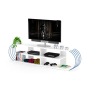 Case Tv Stand Walnut-Chrome in Walnut-Yellow - 720-CAS-TV-RF170304