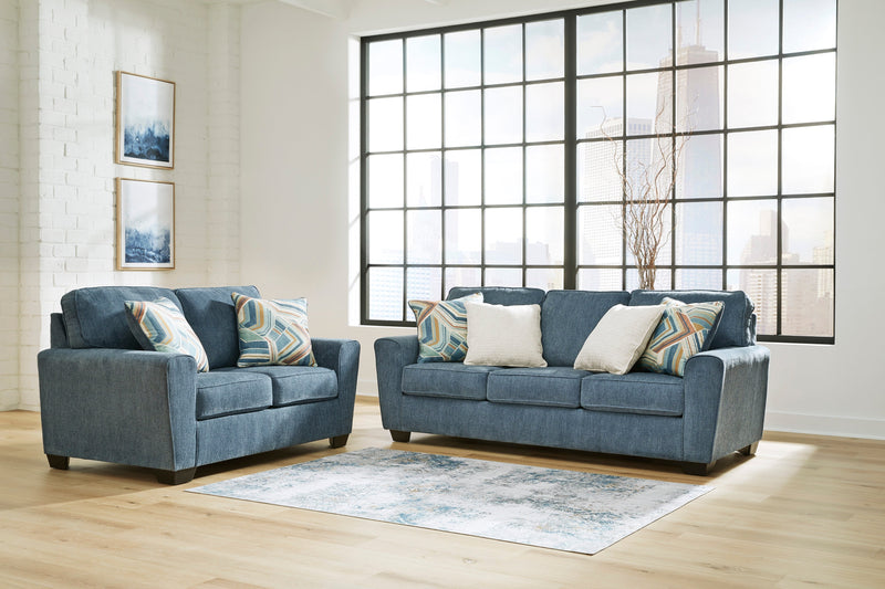 Cashton Blue Living Room Set - Gate FurnitureLiving Room Set