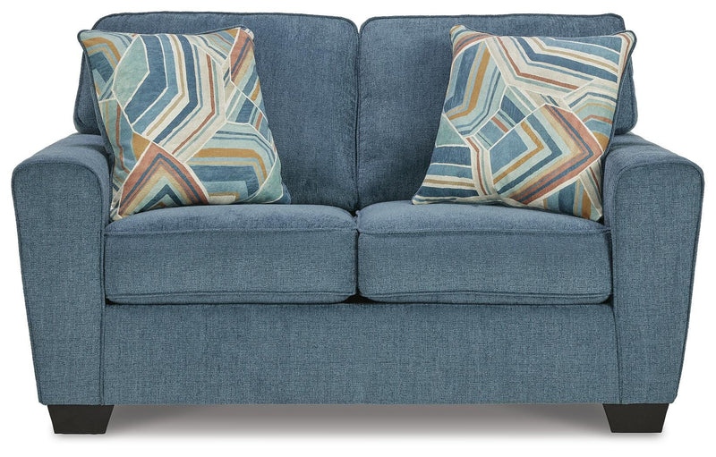Cashton Blue Queen Sofa Sleeper and Loveseat - 40605U4