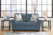 Cashton Blue Queen Sofa Sleeper and Loveseat - 40605U4