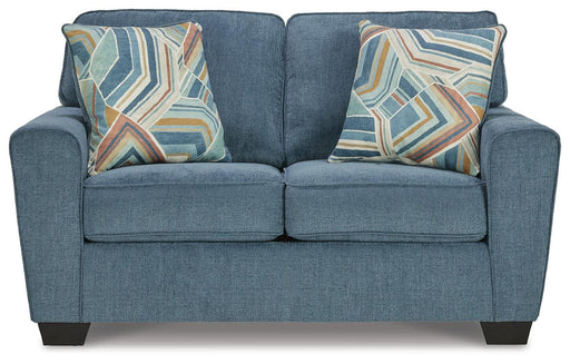 Cashton Blue Queen Sofa Sleeper and Loveseat - 40605U4