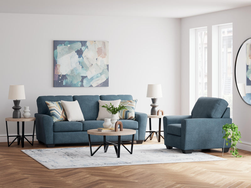 Cashton Blue Sofa, Chair and Ottoman - 40605U5