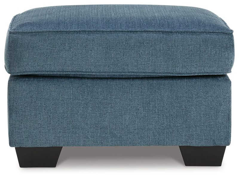 Cashton Chair and Ottoman in Blue - PKG015051