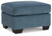 Cashton Chair and Ottoman in Blue - PKG015051