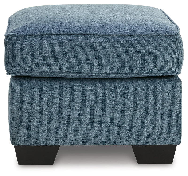 Cashton Chair and Ottoman in Blue - PKG015051