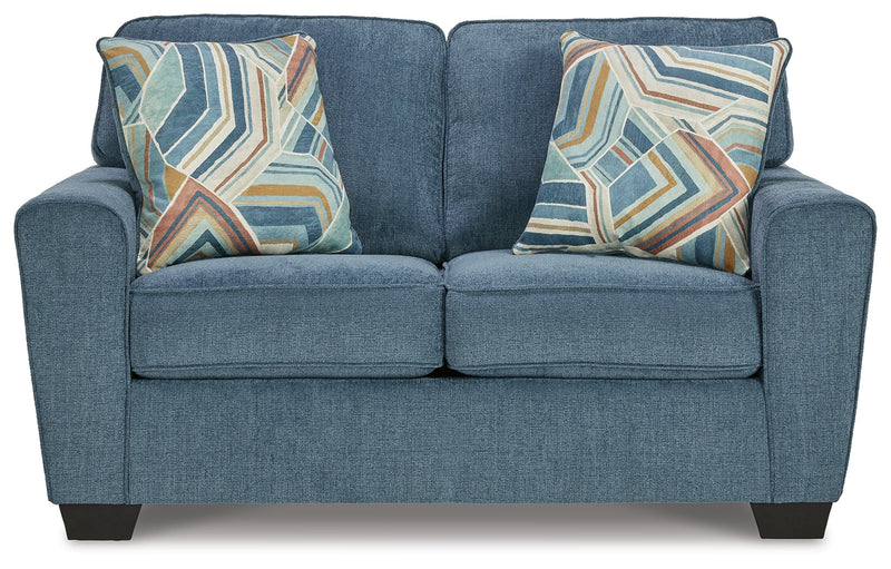 Cashton Sofa and Loveseat in Blue - PKG015052