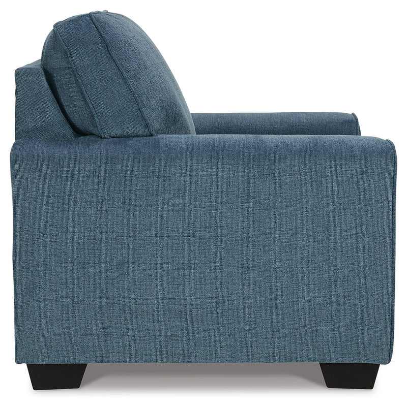 Cashton Sofa, Loveseat, Chair and Ottoman in Blue - PKG015053