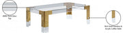 Casper Rectangular Glass Top, Acrylic And Metal Base Coffee Table in Gold - 201-CT