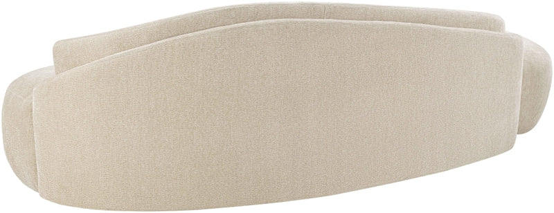 Caspian 101" Chenille Fabric Upholstered Sofa in Beige - 44033Beige-S