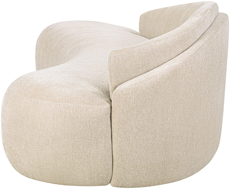 Caspian 101" Chenille Fabric Upholstered Sofa in Beige - 44033Beige-S