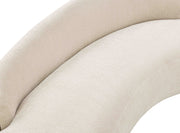 Caspian 101" Chenille Fabric Upholstered Sofa in Beige - 44033Beige-S