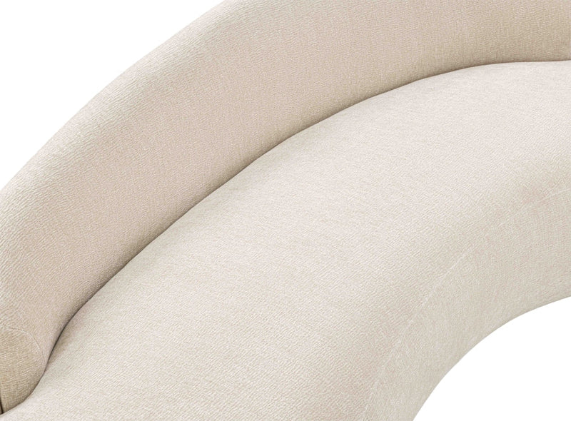 Caspian 101" Chenille Fabric Upholstered Sofa in Beige - 44033Beige-S