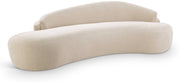 Caspian 101" Chenille Fabric Upholstered Sofa in Beige - 44033Beige-S
