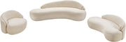 Caspian 101" Chenille Fabric Upholstered Sofa in Beige - 44033Beige-S