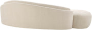 Caspian 101" Chenille Fabric Upholstered Sofa in Beige - 44033Beige-S