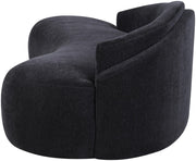 Caspian 101" Chenille Fabric Upholstered Sofa in Black - 44033Black-S